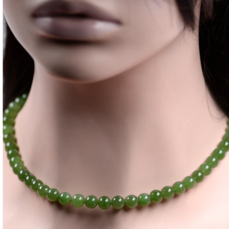 春日珠宝和田玉项链气质轻奢时尚百搭绿色镶嵌渐变长链和田玉直播