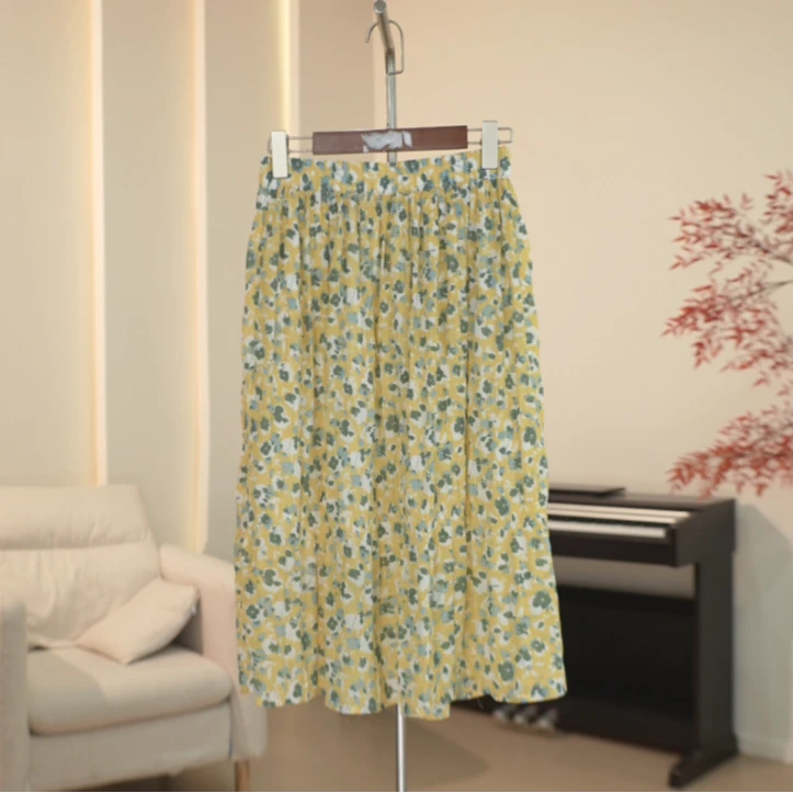 G790 早春款时尚松紧腰碎花半裙女 5B66