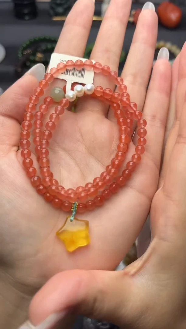 合金手链南红玛瑙双圈手串