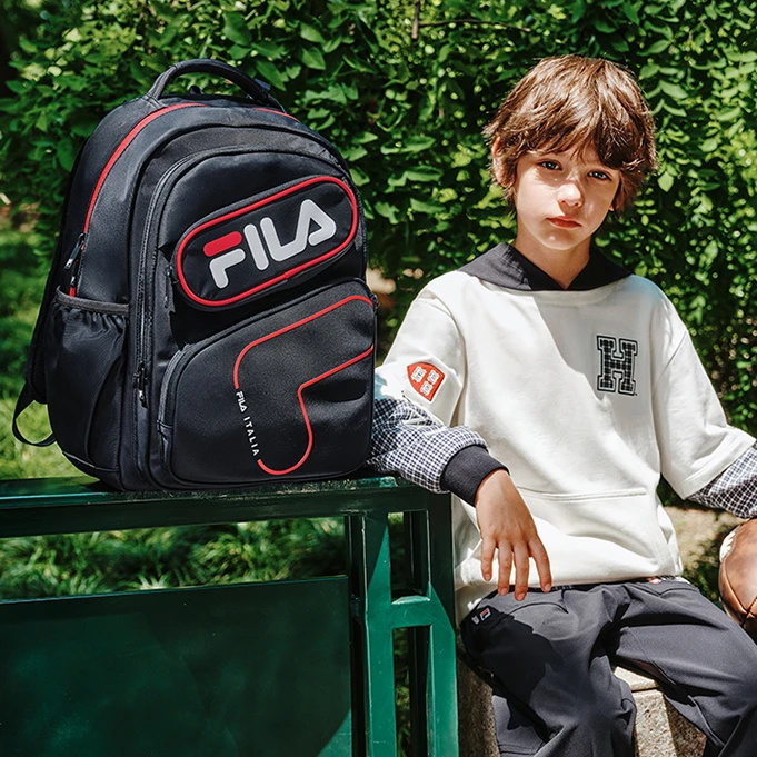 Fila/斐乐儿童书包【平衡轻盈】减负护脊三防休闲双肩包K18B531107