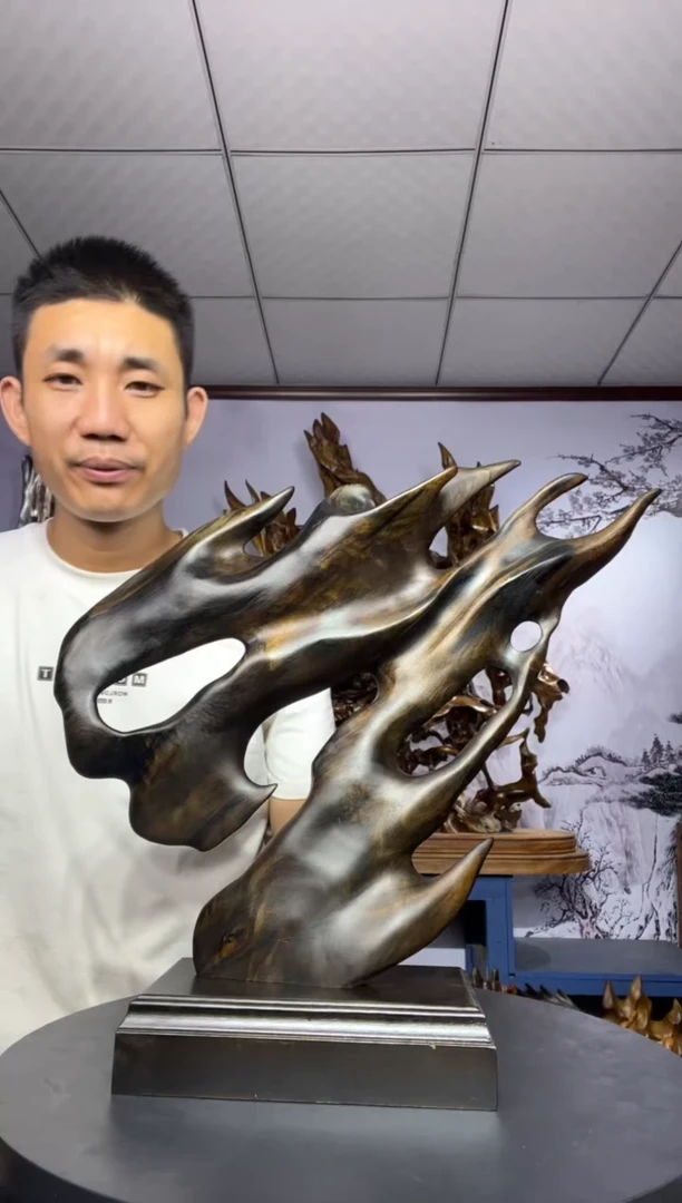 金丝楠木雕款与**同金丝楠木工艺品摆件