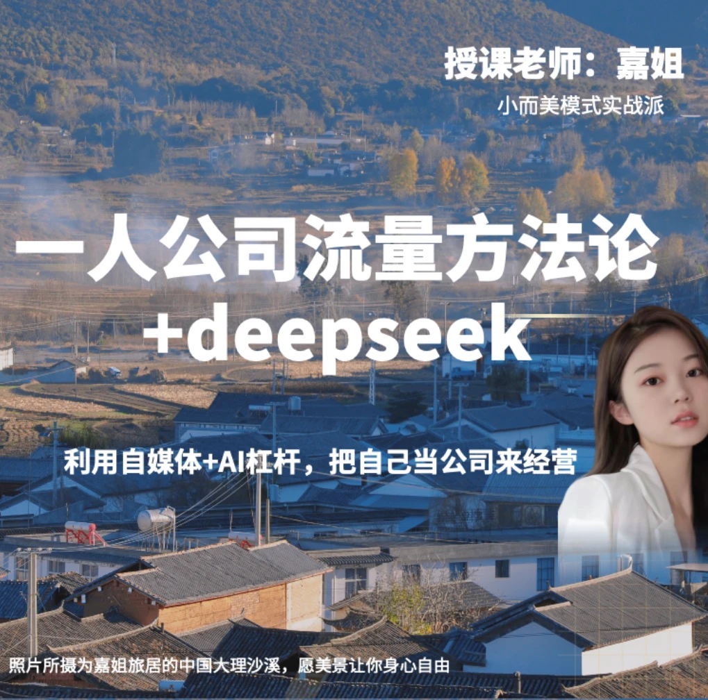 【年课】一人公司流量方法论+deepseek