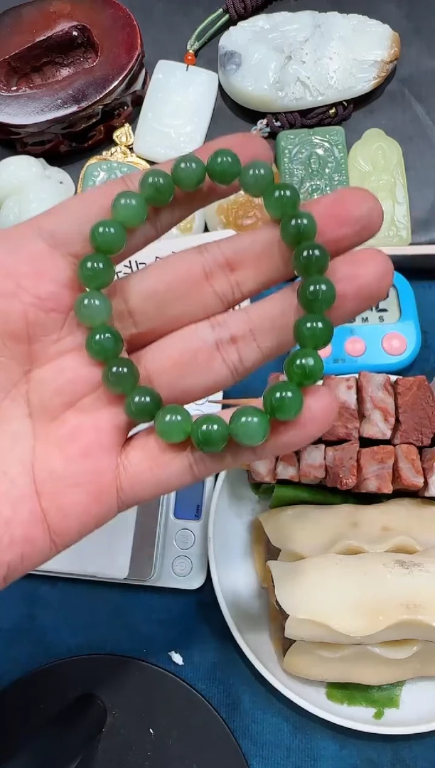 颈饰未镶嵌和田玉木*手串