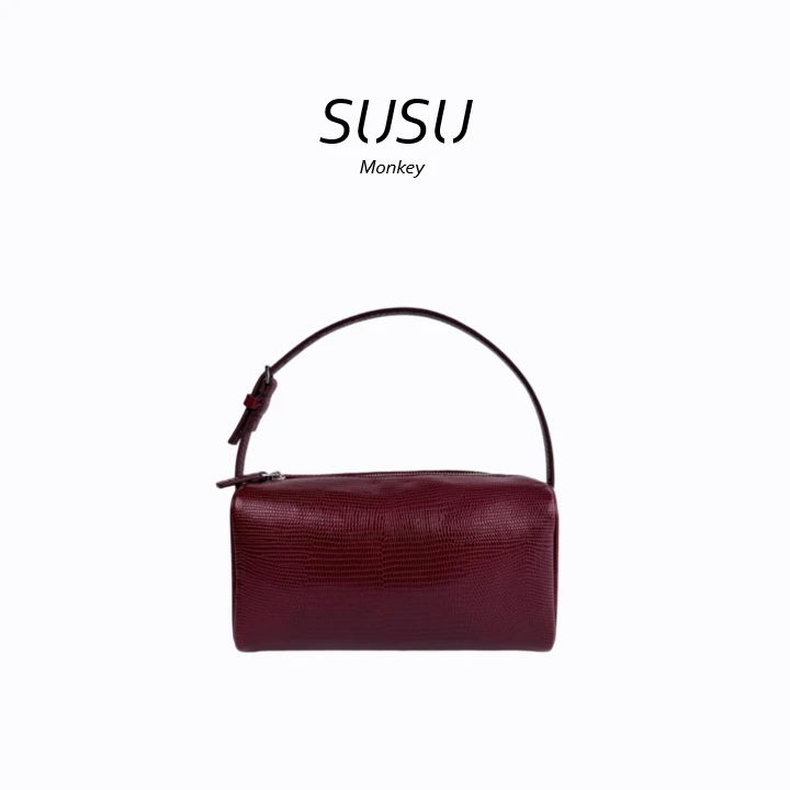 苏苏【SUTR-蜥压纹铅笔包】进口蜥蜴压纹牛皮 内里羊皮 极简 手提包