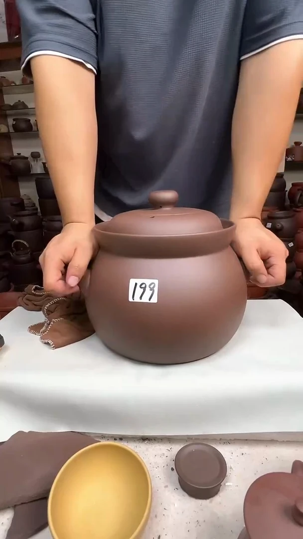宜兴紫砂微瑕7升大肚煲199