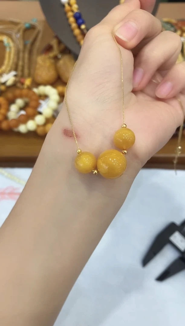蜜蜡颈饰未镶嵌QX0174