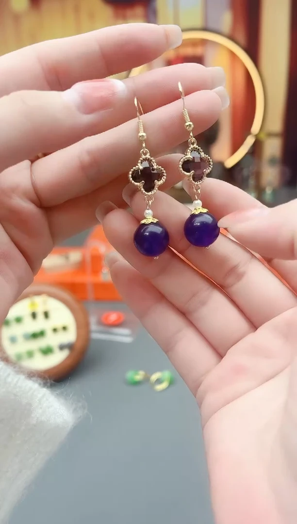 未镶嵌耳饰紫晶112