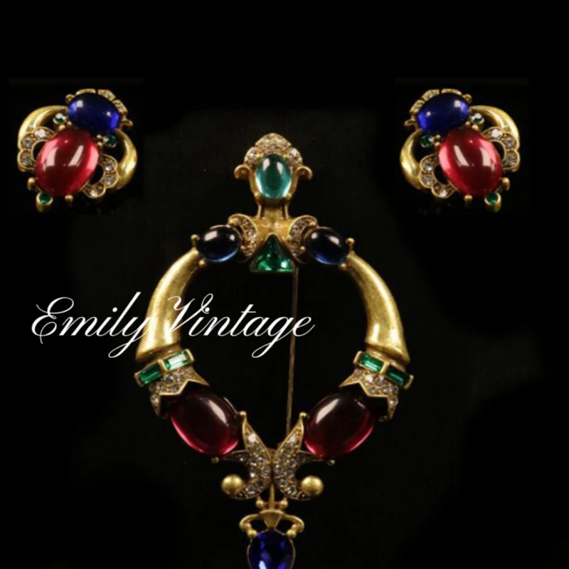 铜合金琉璃胸针 【3449】Emily Vintage珍藏款
