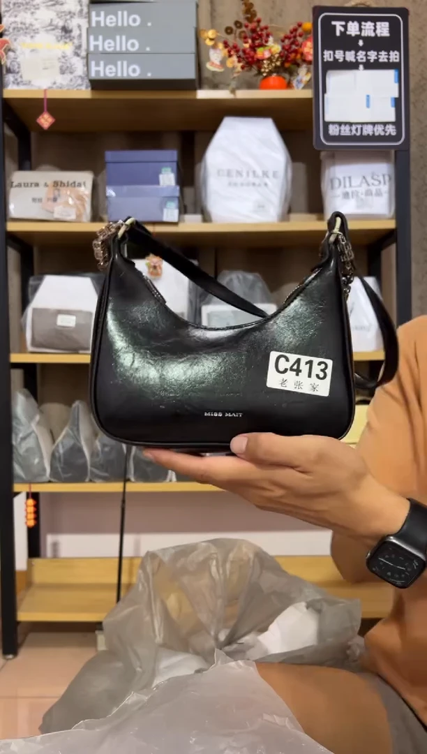 小牛剖层皮革老张家女包413
