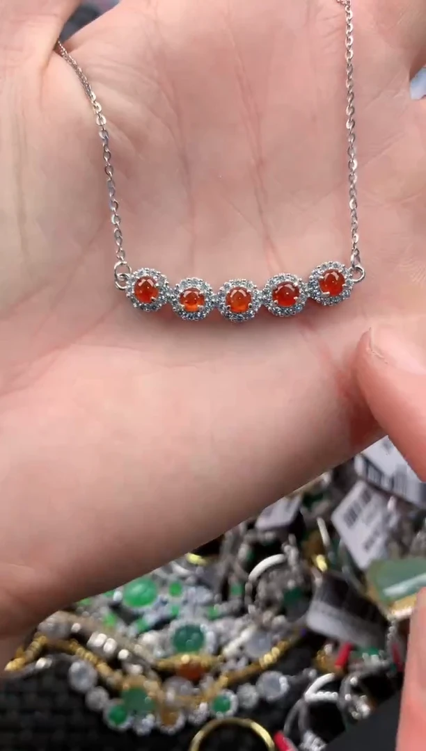 银S925镶嵌戒指翡翠5         3