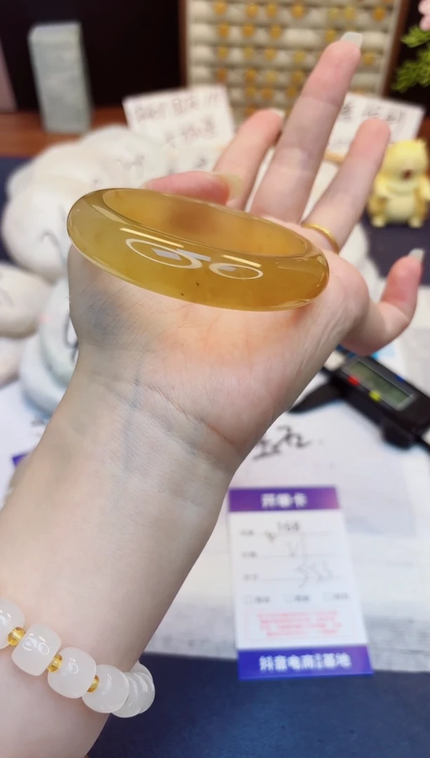 未镶嵌手镯石英质玉168-财气镯-圈口55