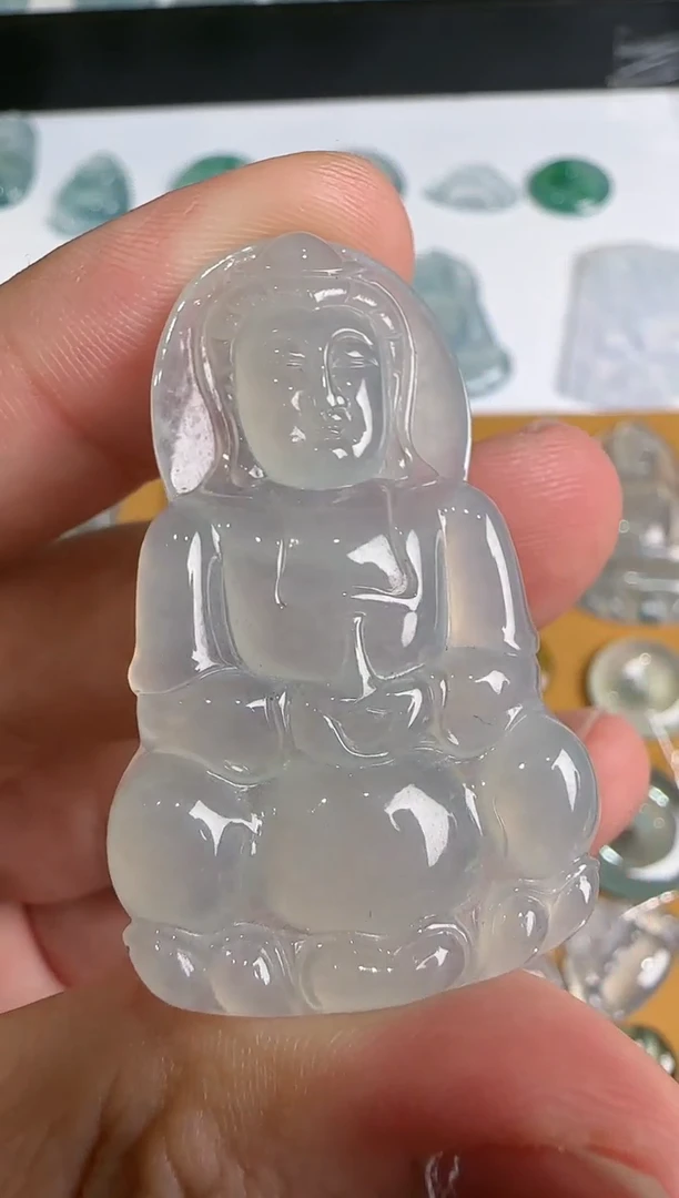 翡翠未镶嵌吊坠(不含链)观音