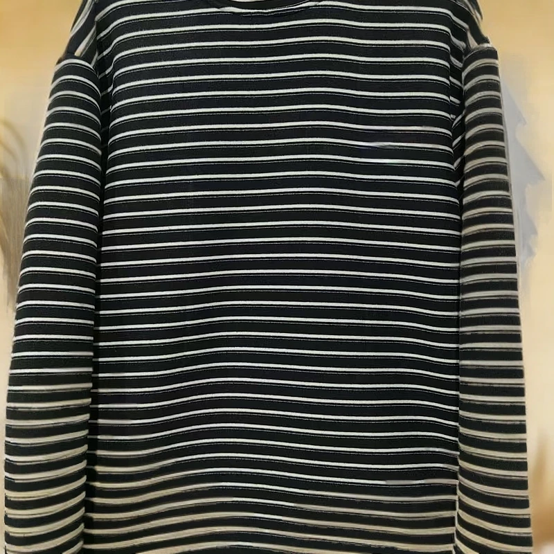 【24148-黑条纹】青少年加绒打底衫