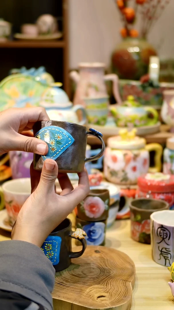 瓷片景德镇釉下五彩手绘陶瓷 画片随机瑕疵福利不来回