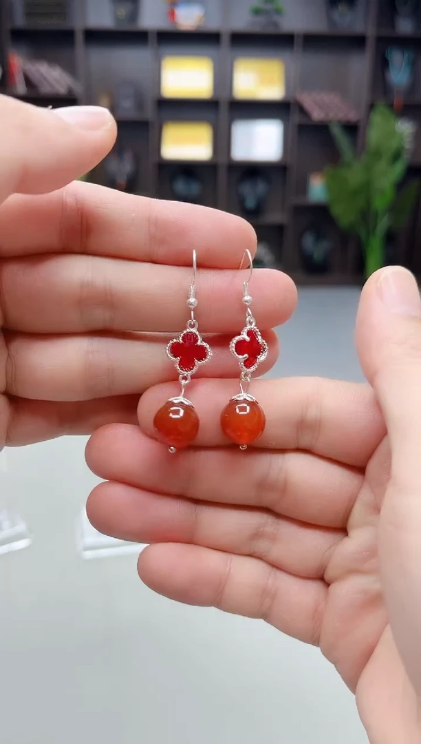 未镶嵌耳饰玛瑙/玉髓701000