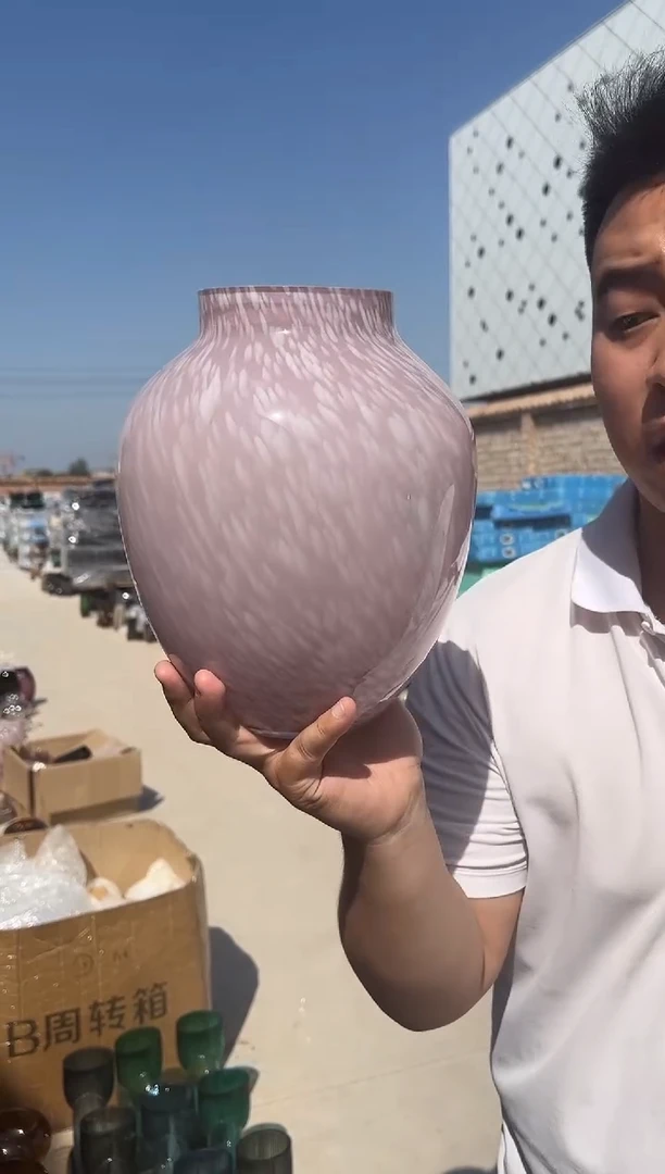 现代客厅摆件玻璃花瓶高级感