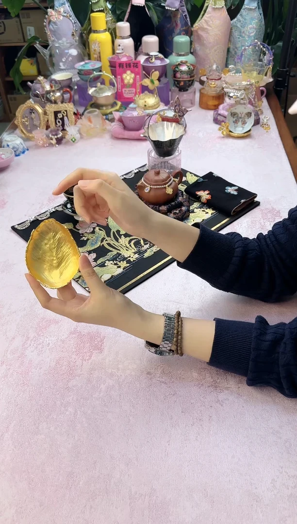 04 铜 镀金 茶则