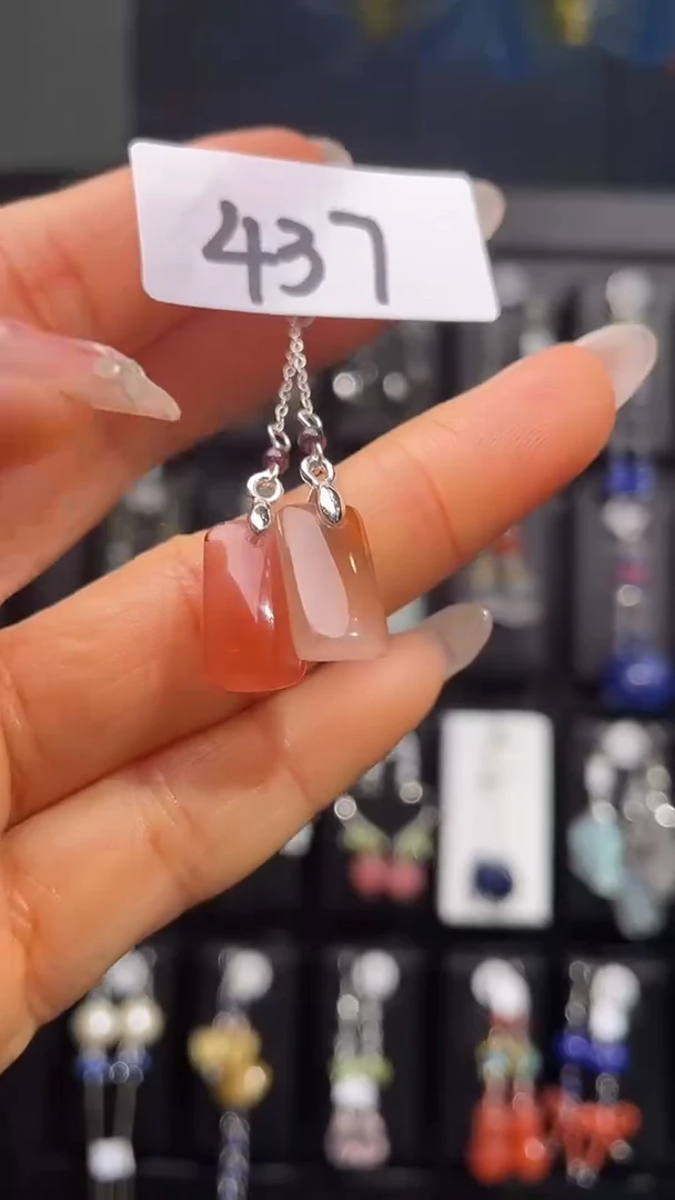 银S925镶嵌耳饰紫晶喜欢拍