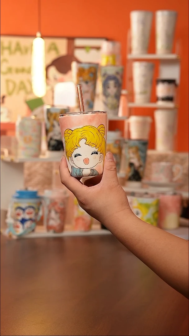 景德镇手工手绘文创陶瓷杯