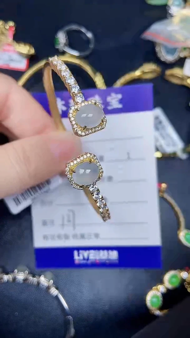 银S925镶嵌戒指翡翠1270