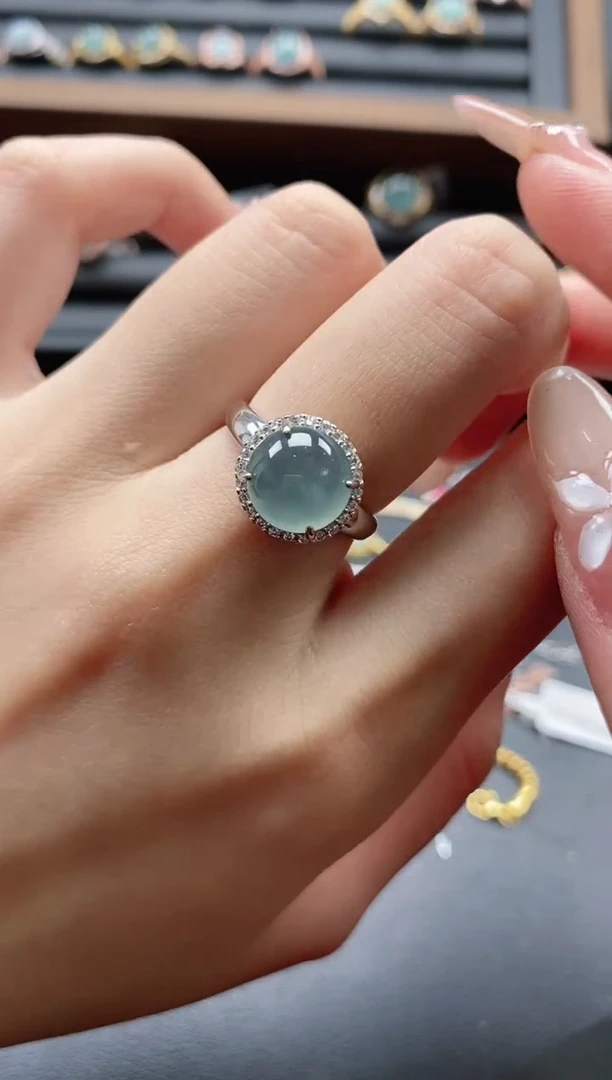 【闪购商品】翡翠戒指银S925镶嵌51151