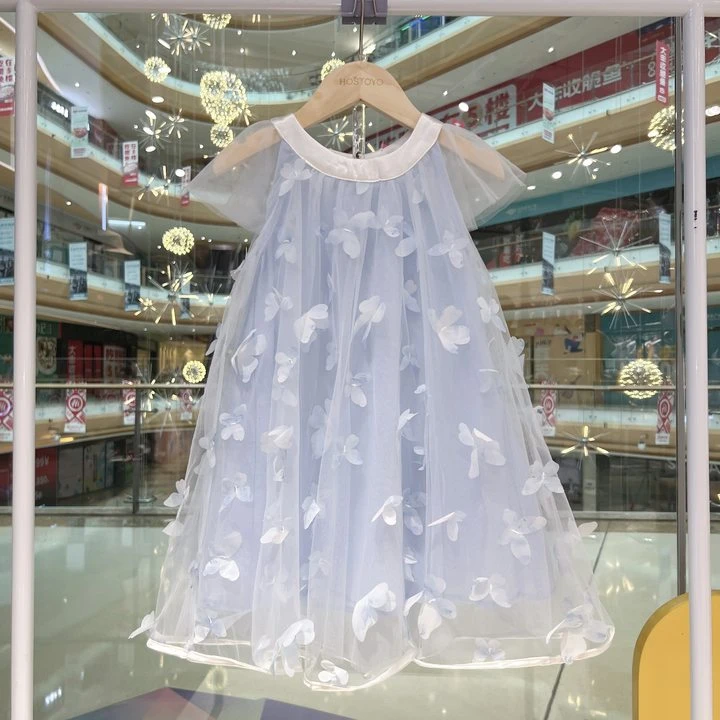 皇室童缘2025夏季新款女童时尚洋气甜美纱裙连衣裙17620477002