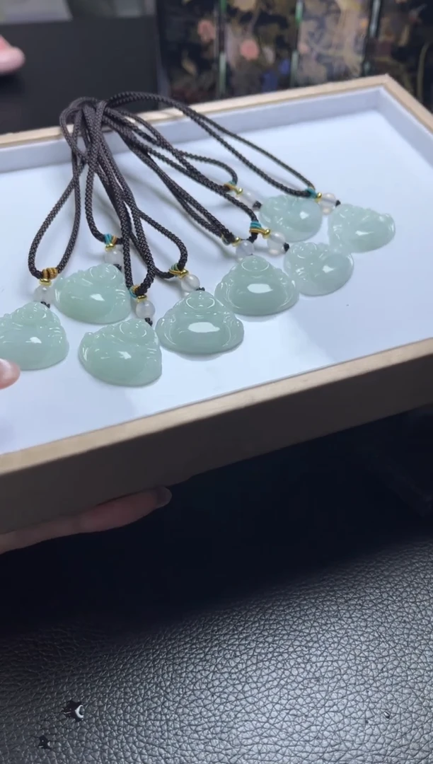 颈饰未镶嵌翡翠B32/多样性发一件/配绳子