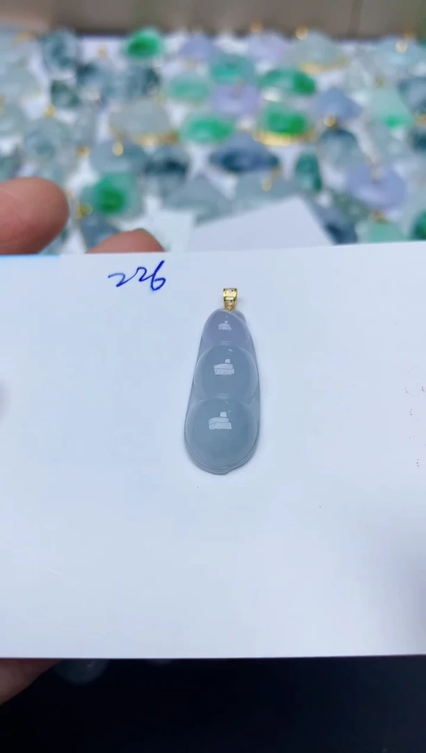 【闪购商品】翡翠颈饰18K金镶嵌天然翡翠A货