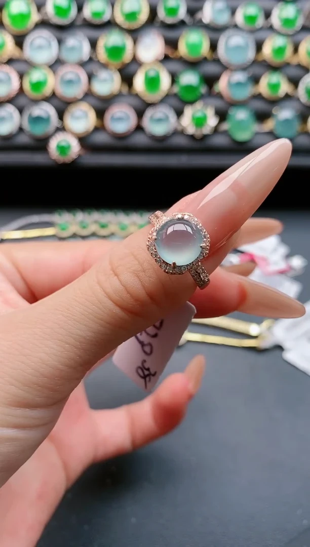 【闪购商品】翡翠戒指银S925镶嵌11111