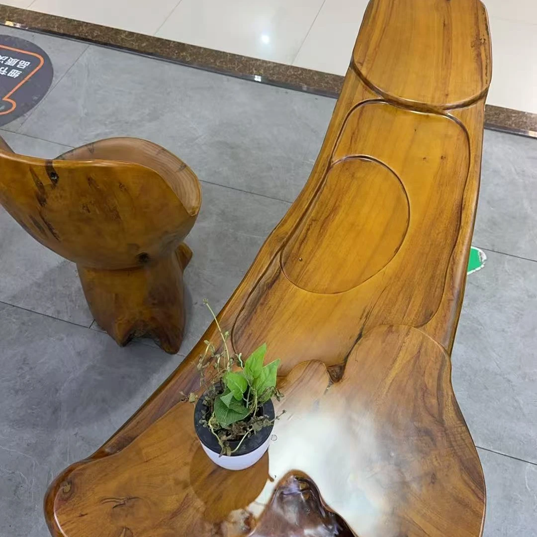 香樟木根雕茶台 尺寸1550/660/600