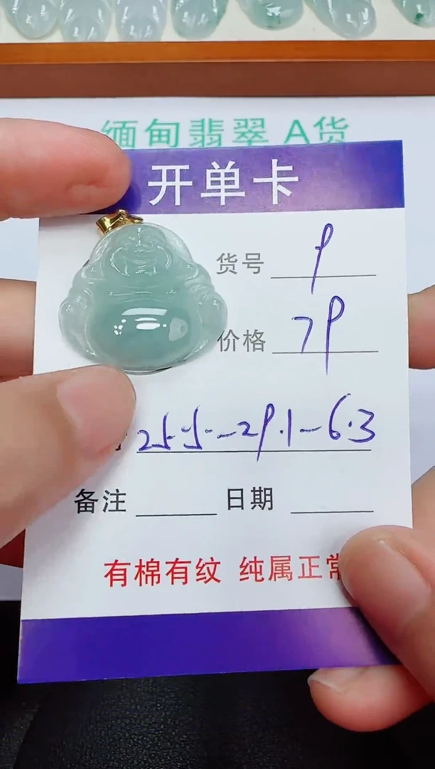 翡翠未镶嵌吊坠(赠链)9