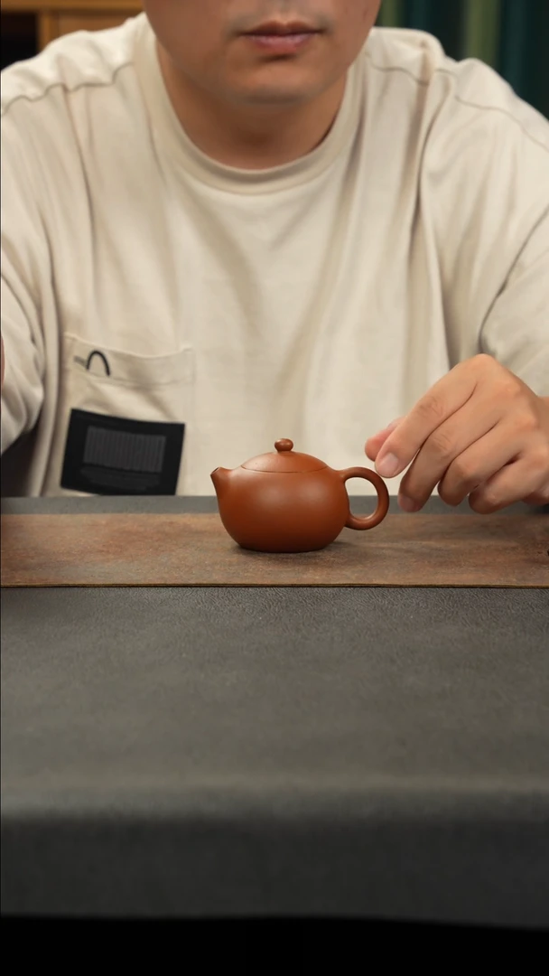茶壶紫砂西施 朱泥
