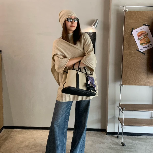 辣妹针织套装女慵懒设计针织衫短款上衣时尚休闲百搭宽松秋冬