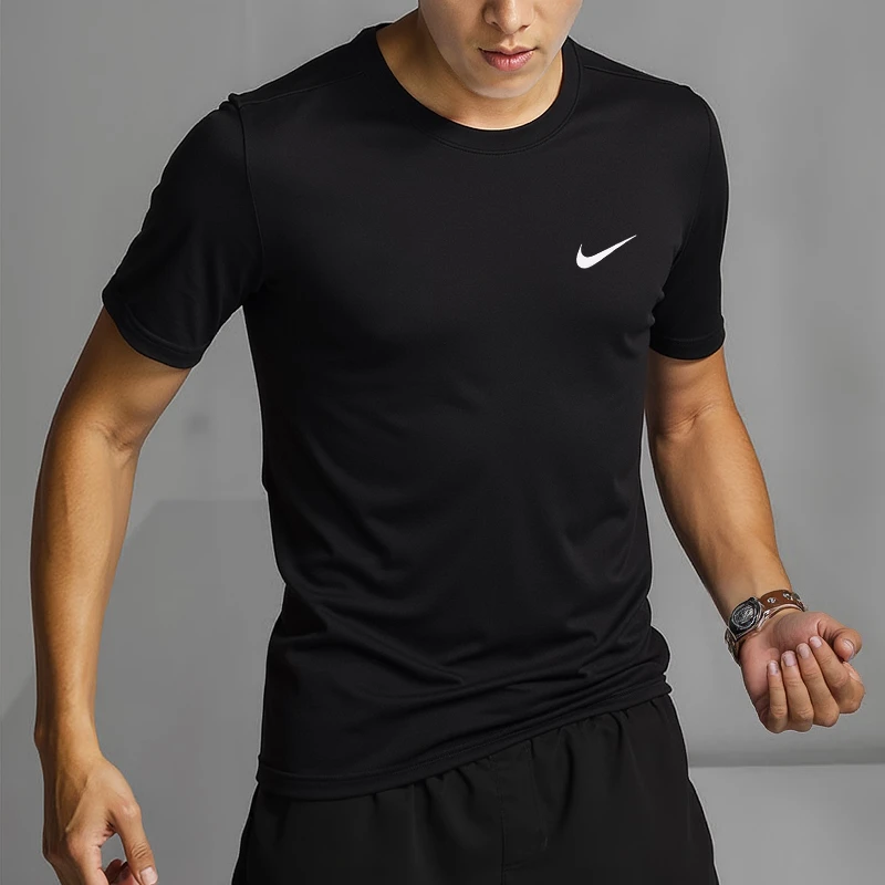 【UPF防晒40+】Nike耐克运动T恤短袖男装夏季休闲圆领运动服