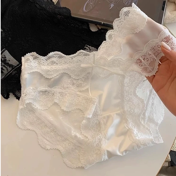 法式纯欲性感2025新款全花边高弹蕾丝内裤舒适透气三角裤时尚