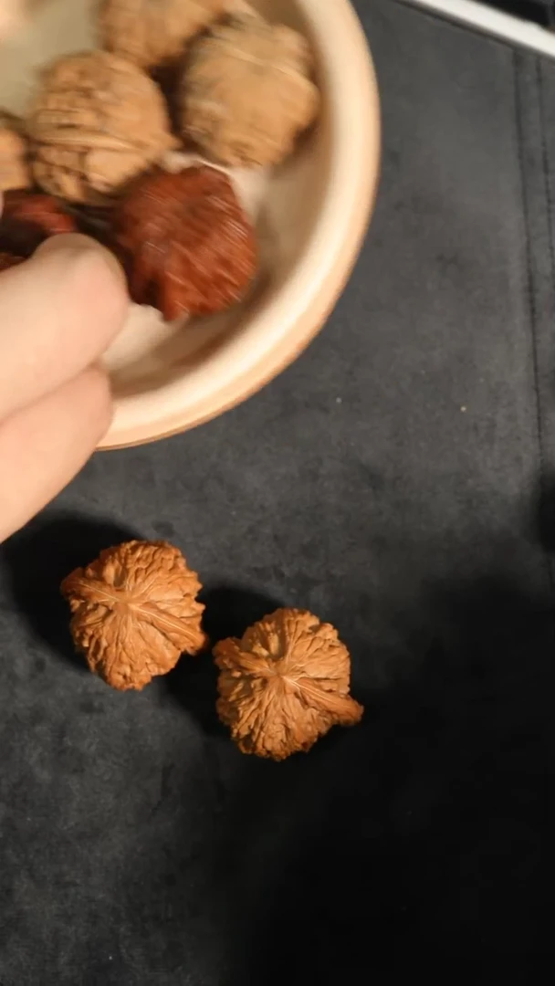 把件文玩核桃三角磨盘精对