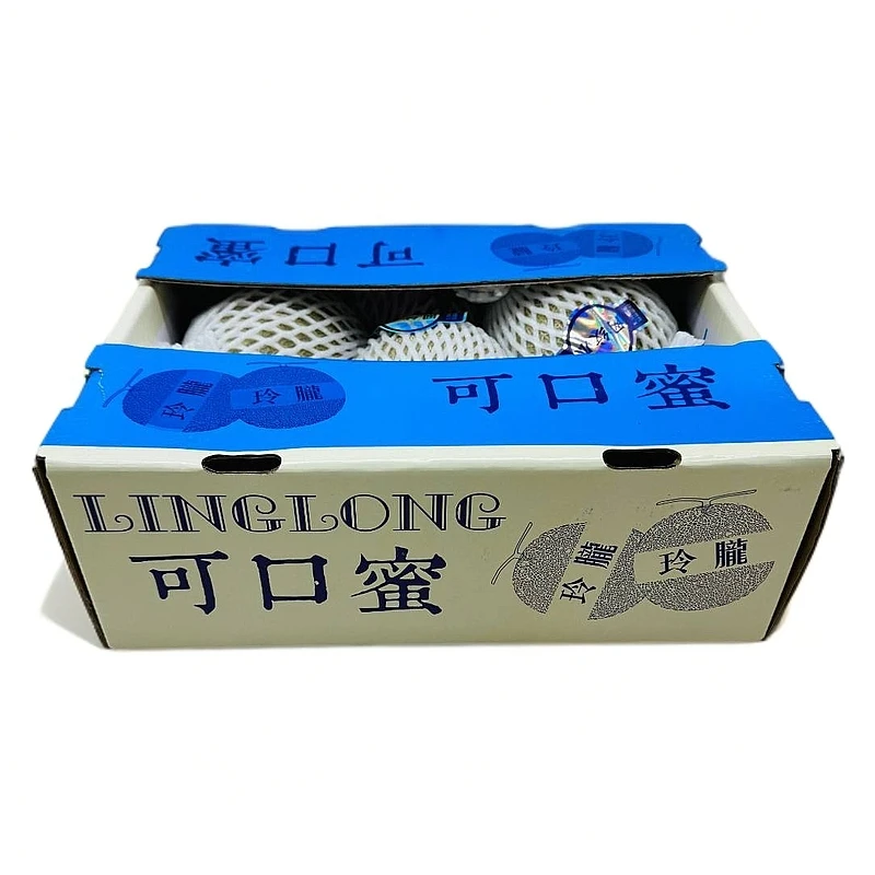【可口蜜网纹蜜瓜】整箱5颗 带箱14斤左右/箱 仅限太原六城区购买
