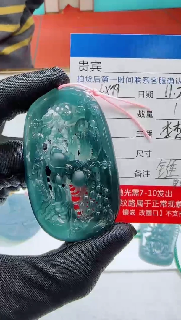 未镶嵌定制翡翠LX79翡翠吊坠赠珠链-多样性发其一