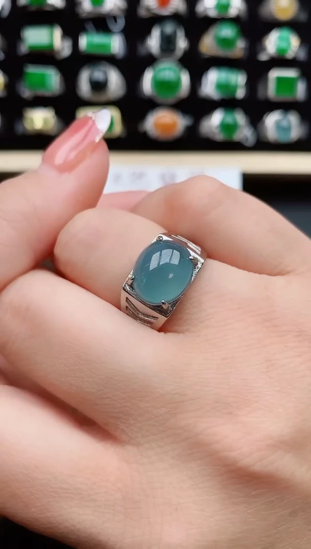 【闪购商品】翡翠戒指银S925镶嵌425424