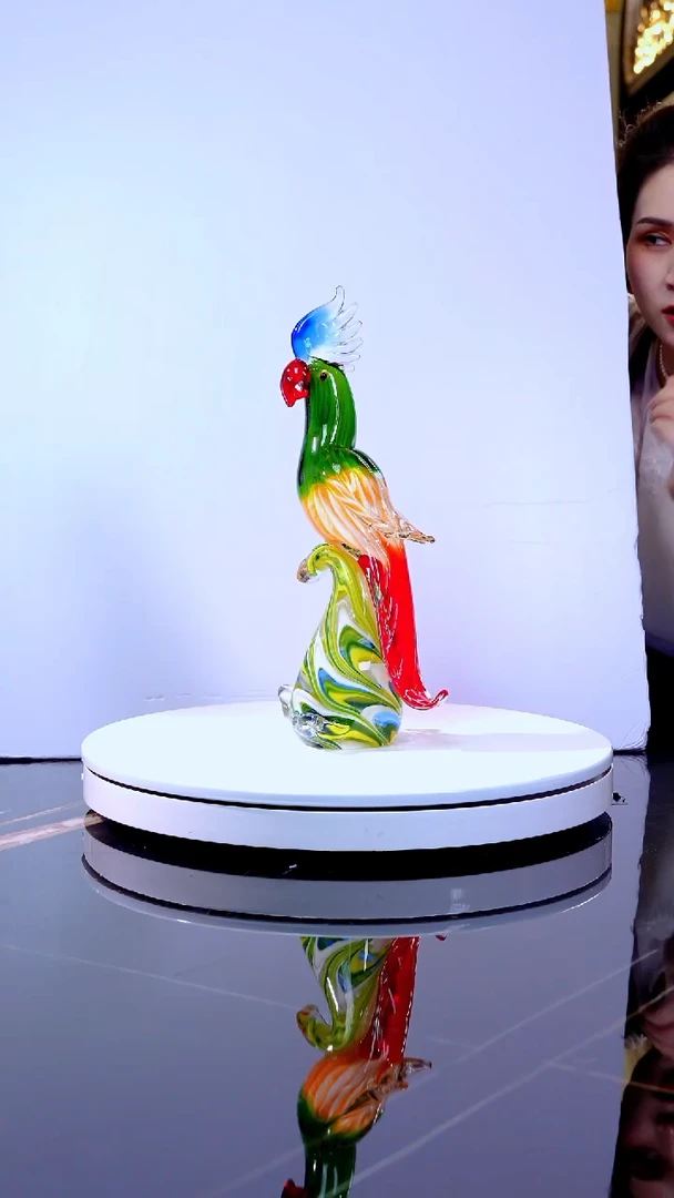 摆件琉璃WG0402鹦鹉鸟摆件