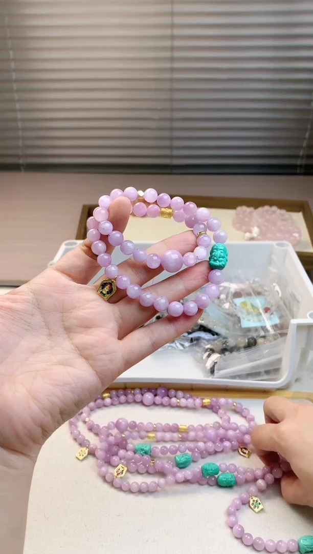 【闪购商品】水晶珠宝半成品未镶嵌紫锂双圈