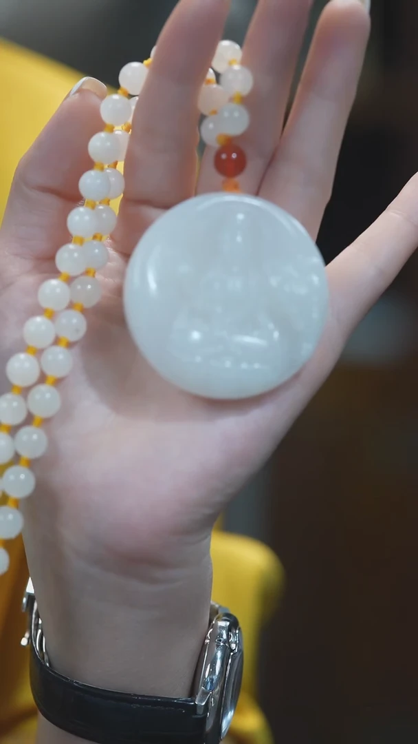 颈饰未镶嵌和田玉普贤