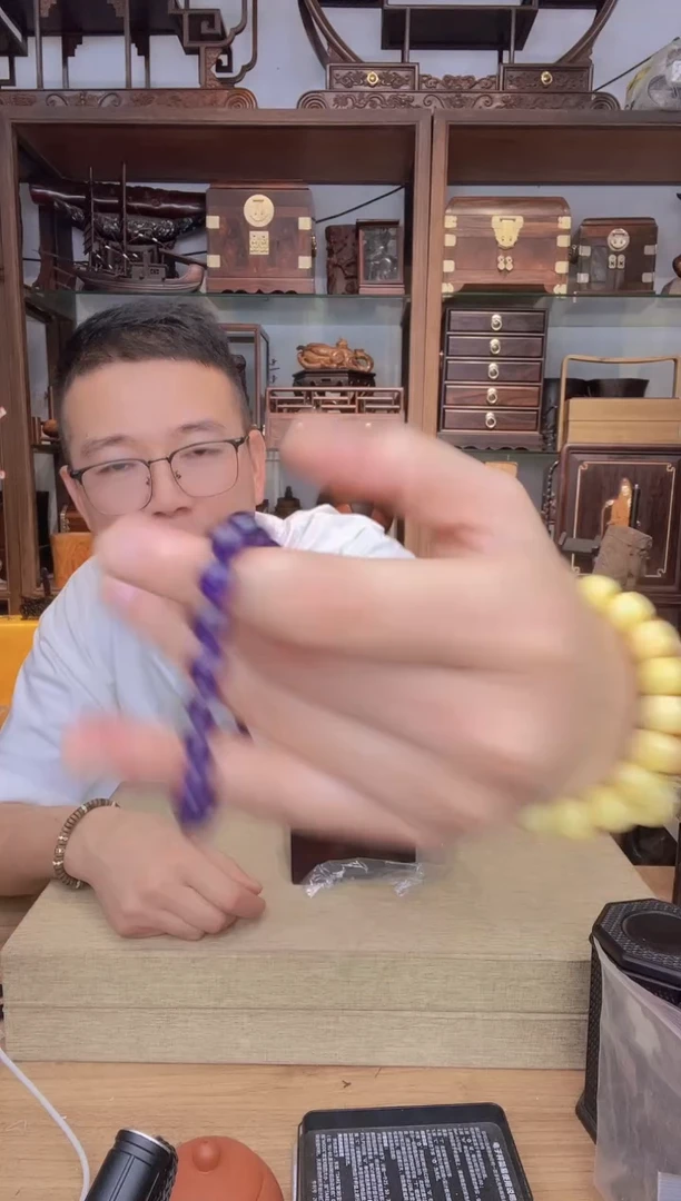 乌木类架子984紫水0.8单圈手串