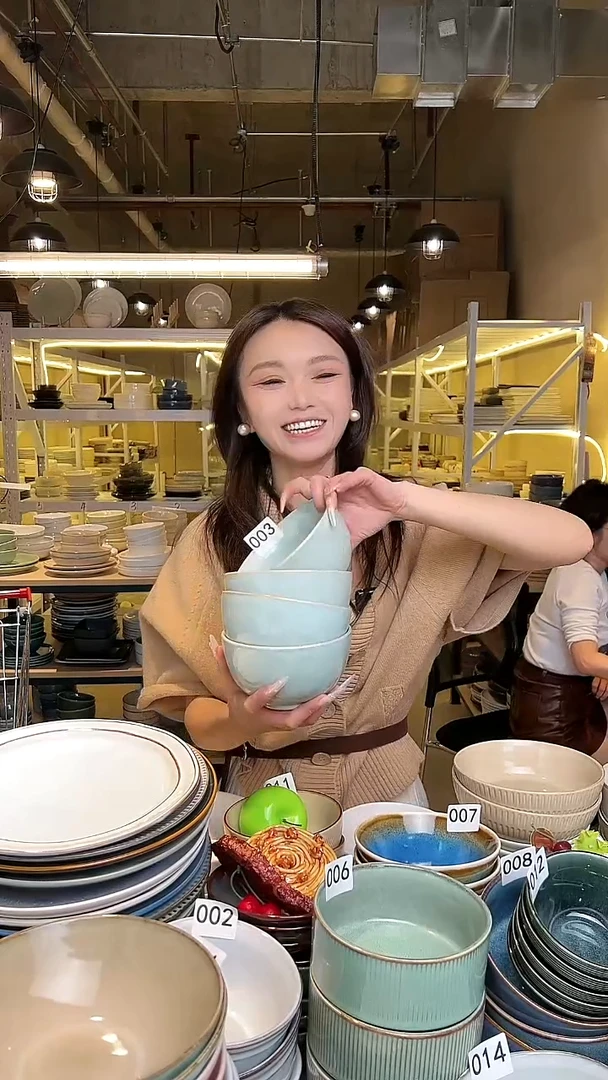 瓷215 外贸尾货高温釉下彩陶瓷餐具默认微瑕