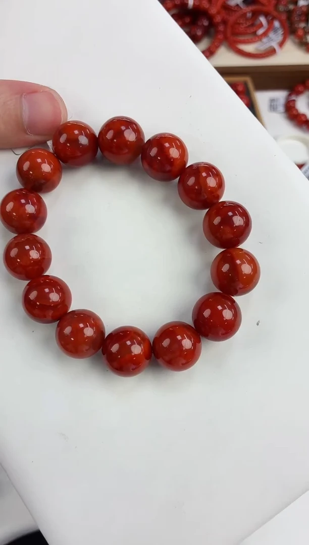 未镶嵌瓦西手串15*南红玛瑙小**?一个/条