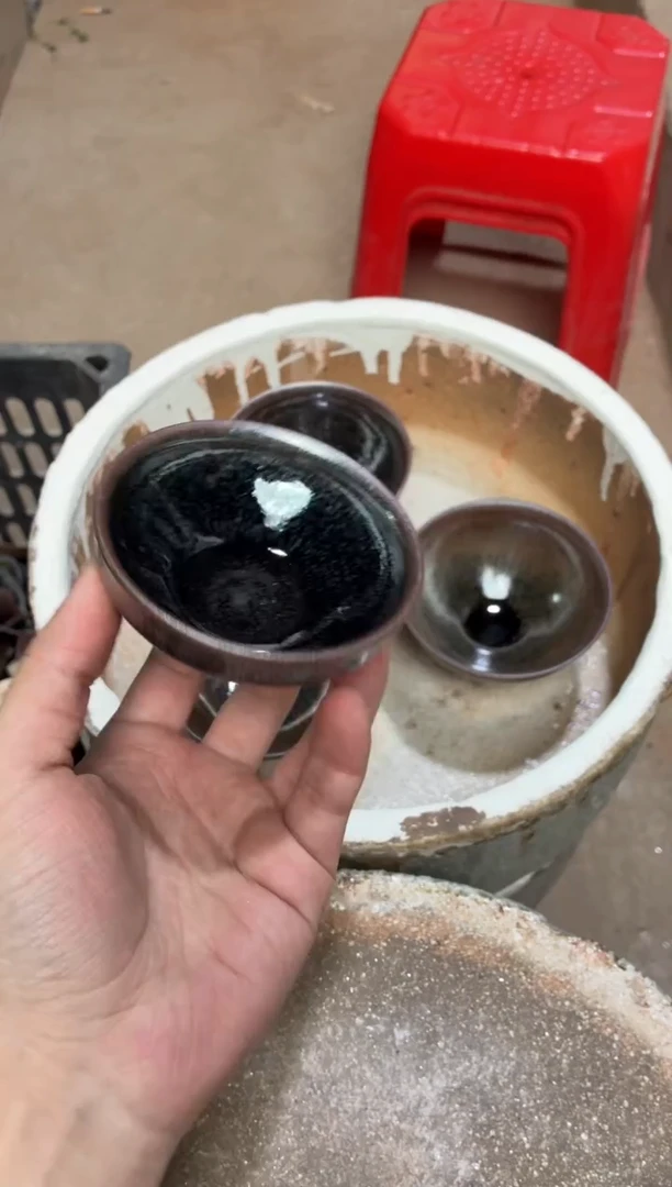 茶盏真柴烧建盏换点柴火