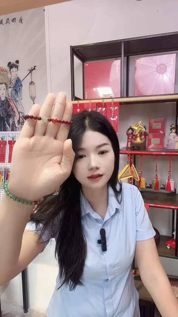 天然辰砂朱砂手串6mm