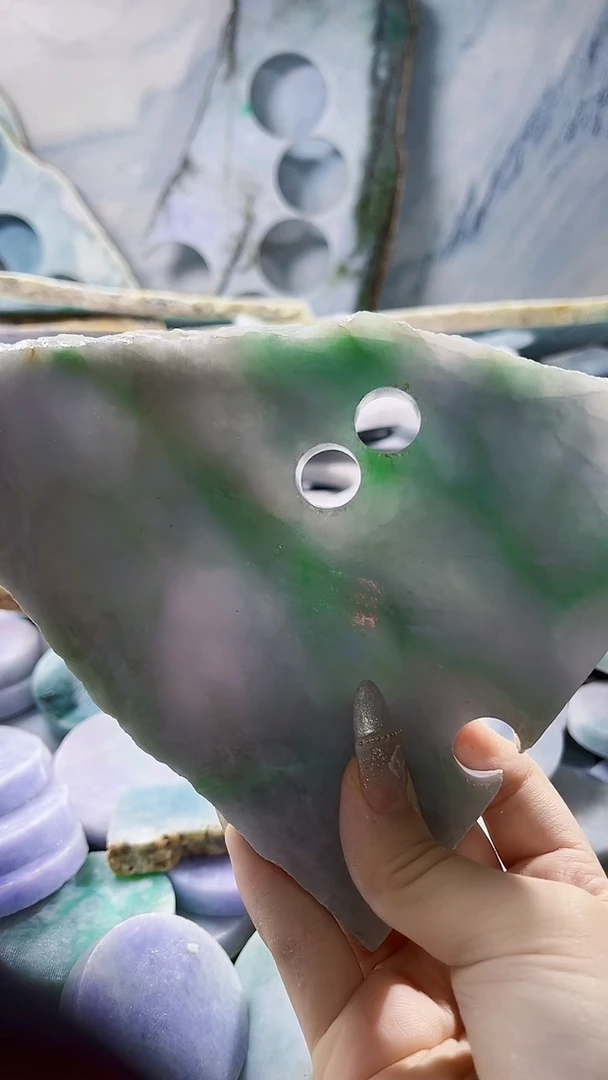 翡翠裸石 缅甸翡翠A货晴5629