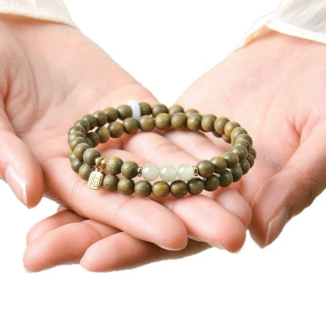 非金属木质手链 【阿根廷绿檀双圈】百搭无礼盒