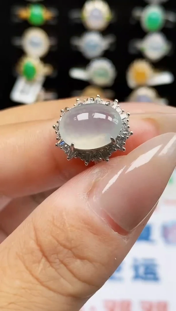 银S925镶嵌戒指翡翠0050